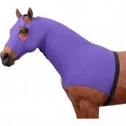 Tough-1 100% Spandex Horse Mane Stay Hood, Zipper, Wide Elastic Belly Wrap, 65-9173-10-0