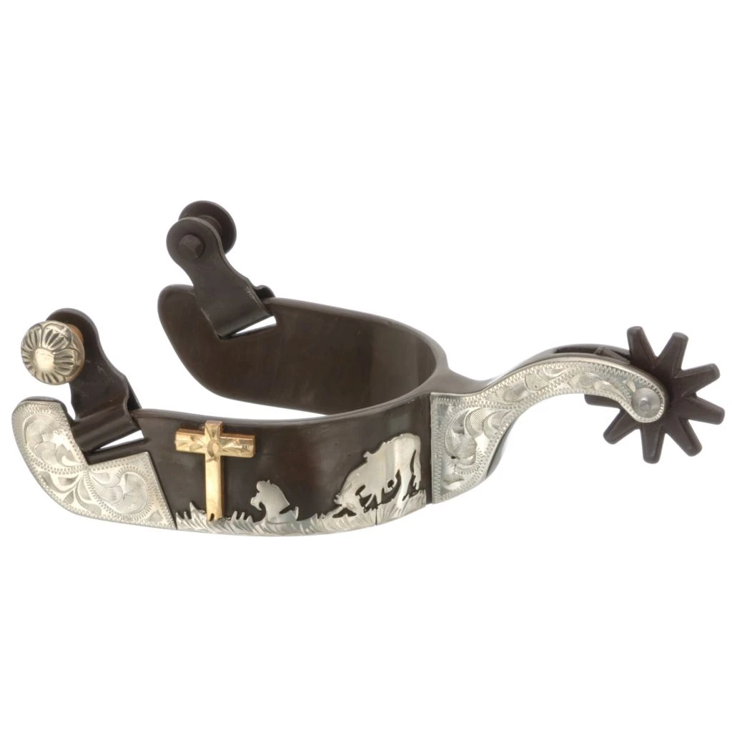 Tough-1 Kelly Silver Star Women's Praying Cowboy Spurs, 78-9988L-0-0 1 Tough-1 Kelly Silver Star Women's Praying Cowboy Spurs, 78-9988L-0-0