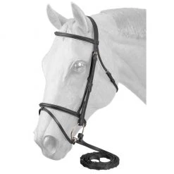 Tough-1 Padded Flash Noseband Snaffle Bridle, 21-1744-2-0