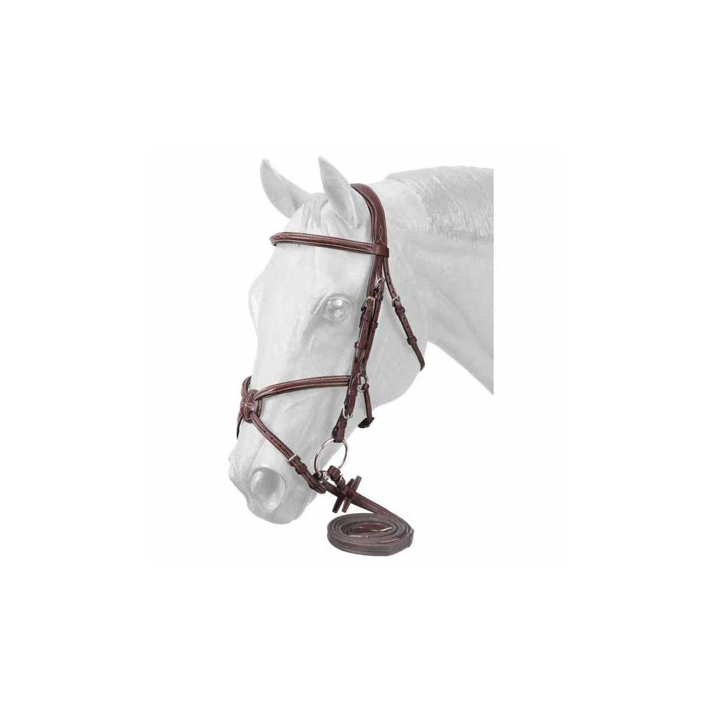 Tough-1 Premium Padded Fancy Stitched Raised Figure Eight English Bridle, Brown, 22-6578-7-0 1 Tough-1 Premium Padded Fancy Stitched Raised Figure Eight English Bridle, Brown, 22-6578-7-0