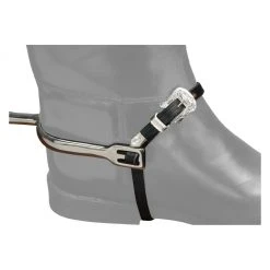 Tough-1 EquiRoyal Silver Buckle Leather Spur Straps, 24-110-2-0