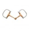 Tough-1 Copper Mouth Barrel D-Ring Snaffle Bit, 5 Inch Mouth, 25567-0-0