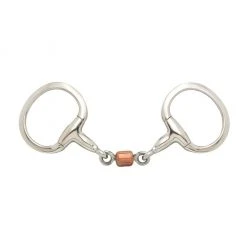 Tough-1 3-Piece Roller Eggbutt Snaffle Bit, 5 Inch Mouth, 25679-0-0