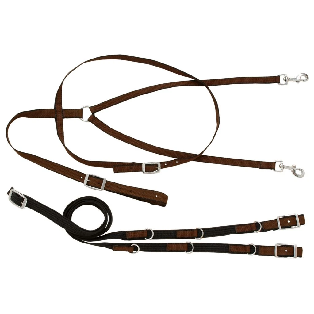 Tough-1 Nylon German Martingale Rein Set, 52-1120-0-0 1 Tough-1 Nylon German Martingale Rein Set, 52-1120-0-0