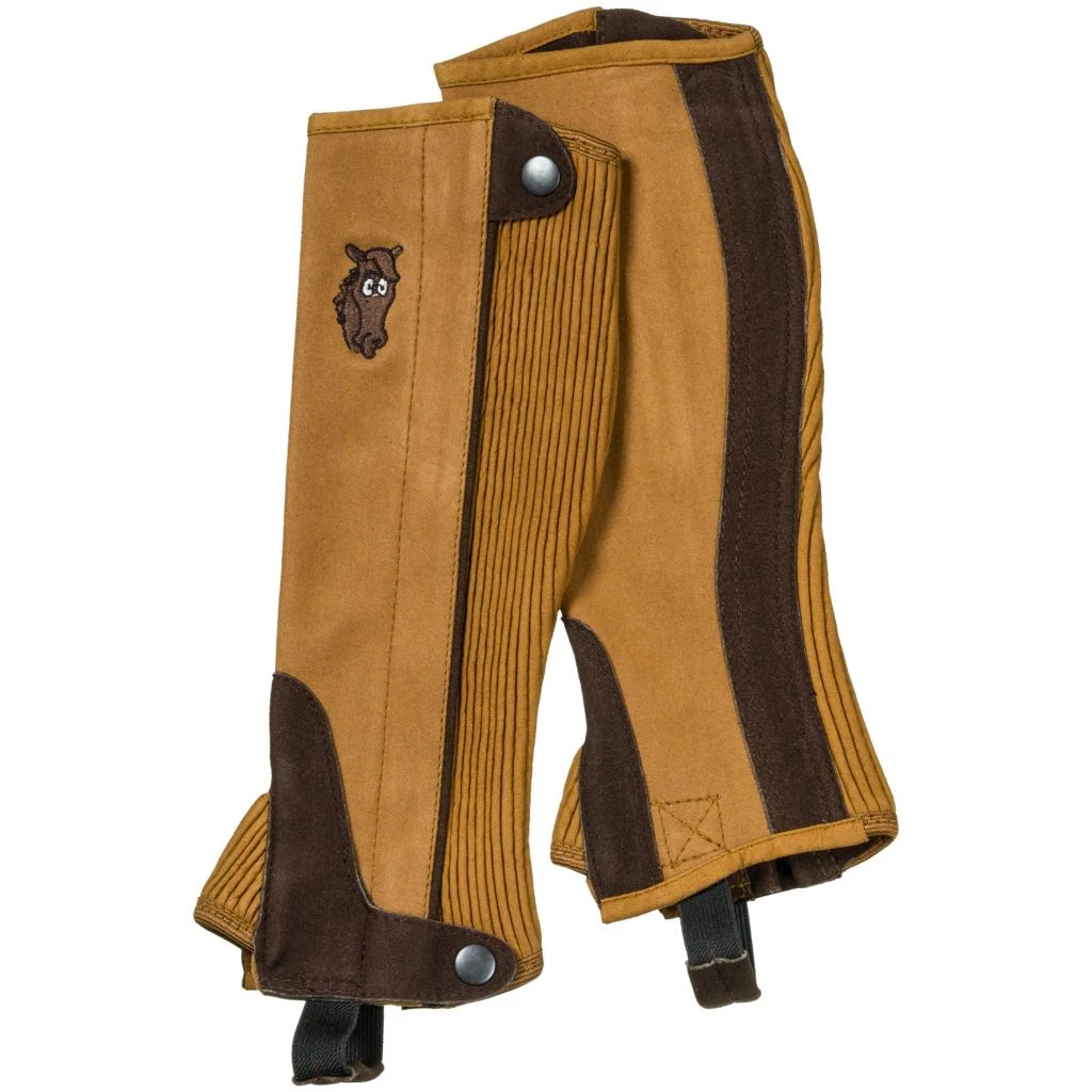 Tough-1 Childs Synthetic Luxury Suede Half Chaps with Embroidered Horse Head, 63-69-144-102 2 Tough-1 Childs Synthetic Luxury Suede Half Chaps with Embroidered Horse Head, 63-69-144-102 - Image 2