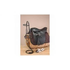 Tough-1 Liberty Lane Fox Suede Seat Show Saddle Package, English